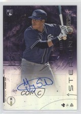 2014 Bowman Sterling Rookie Purple Refractor /50 Yangervis Solarte Auto 0s3
