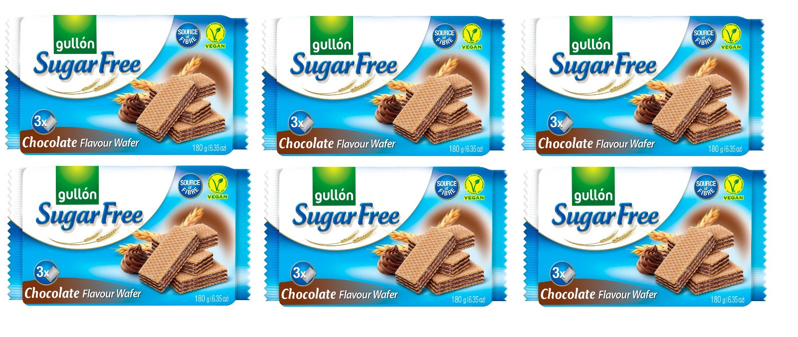 Gullon Sugar-Free ChocolateFlavour Wafer 180g | 6 Pack