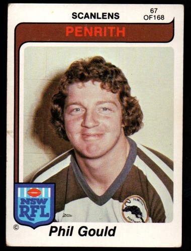 SCANLENS RUGBY LEAGUE CARDS 1980-67 PHIL GOULD PENIRTH