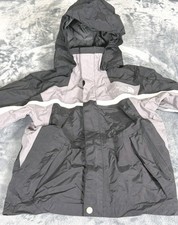 Youth Boys The North Face HyVent Jacket Size Small 8 Black Gray Full Zip