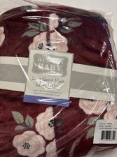 Hudson Baby long sleeve plush sleeping bag BURGUNDY FLORAL 18-24 months