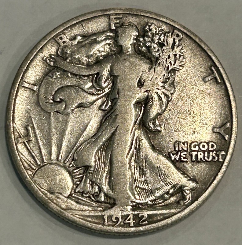 1942 walking liberty half dollar