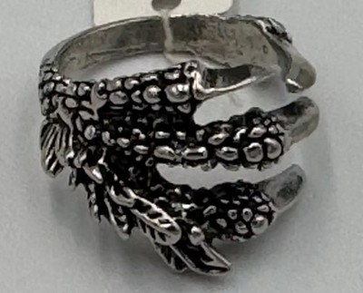 Titanium Steel Dragon Claw Eagle Skull Ring