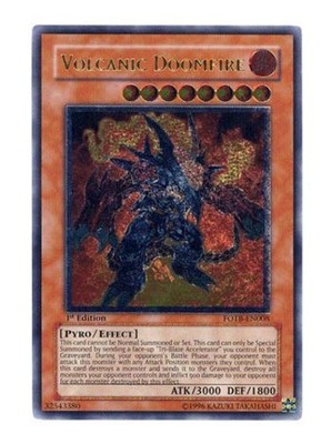 Yugioh! HP Volcanic Doomfire - FOTB-EN008 - Ultimate Rare - Unlimited Edition He