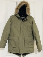 Eddie Bauer Jacket Kids L 14-16 Green Superior Down Parka Faux Fur Hood Preowned