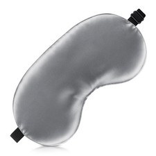 Loomluxe Sleep Mask Silk Eye for Men Sleeping 1 Count Pack of 1 , Grey