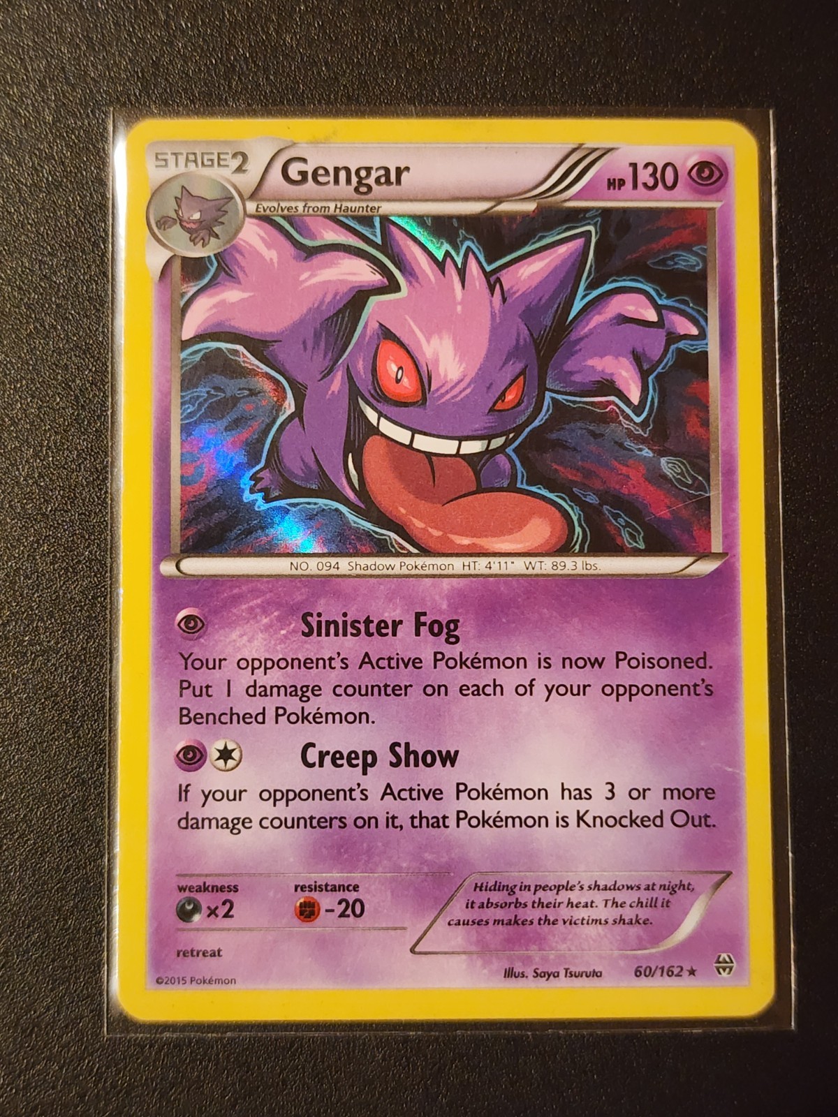 Gengar 60/162 Breakthrough Holo Pokemon Card