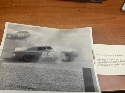 1973 NASCAR David Sisco Wreck Brooks Real Promo Photo Wilkesboro