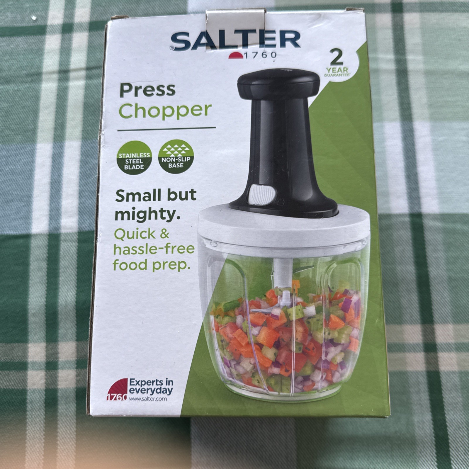 Salter Press Chopper Manual Dicer Stainless Steel New