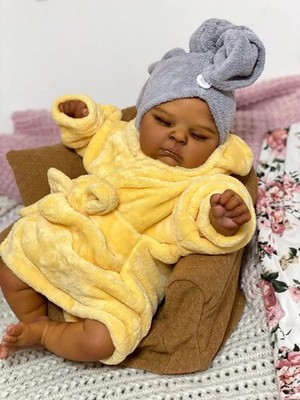 20inch Newborn Baby Doll Full Body Peaches Design 3D Skin Multiple Layers Painti