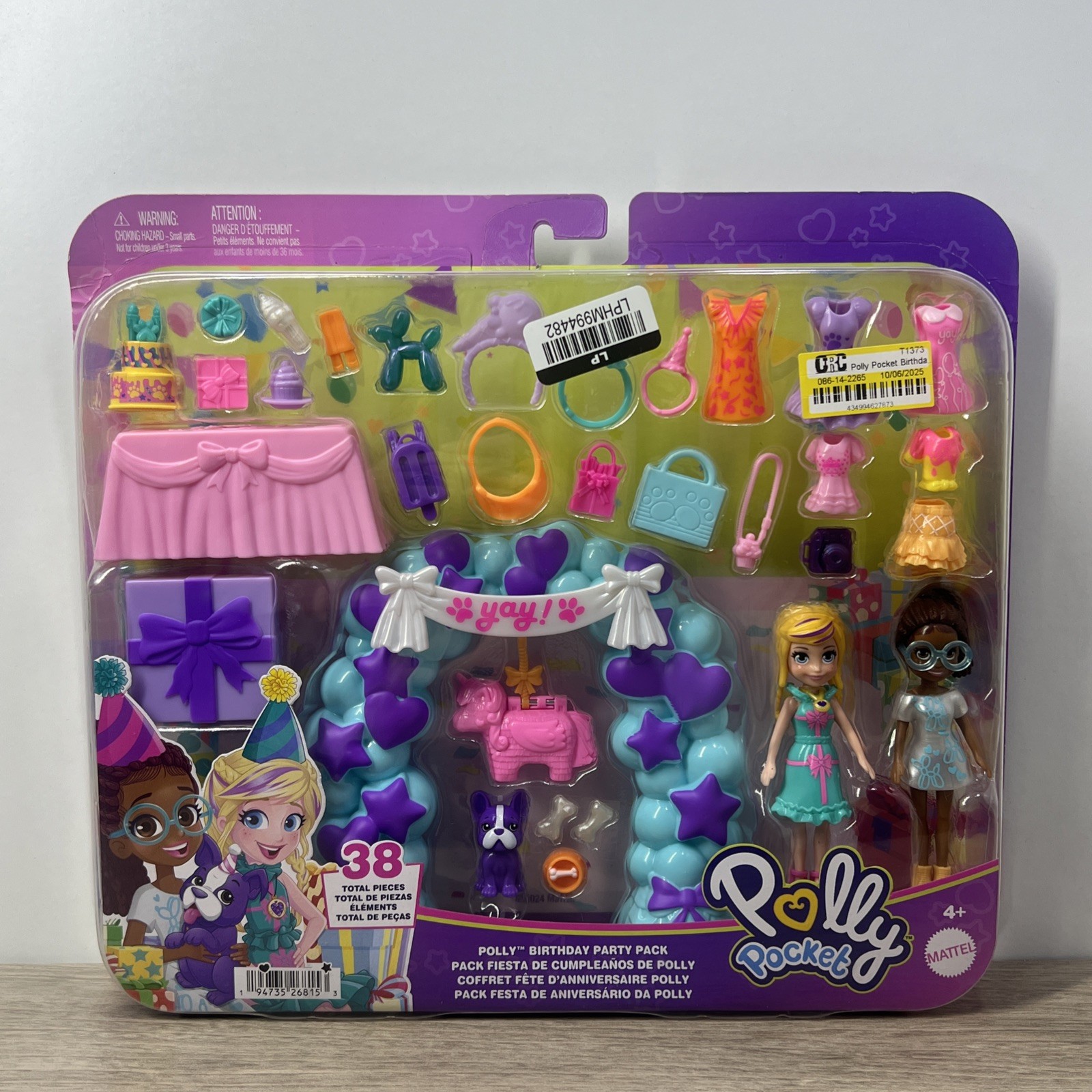 POLLY POCKET Birthday Party Pack 38 pcs Figures + Accessorie