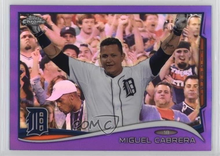 2014 Topps Chrome Retail Purple Refractor Miguel Cabrera #220 c6h