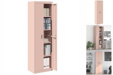 Aufbewahrungsschrank Mit Safe-Verschluss 2 Pcs Rosa 60x40x200 Cm