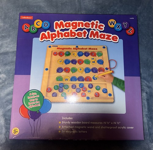 Lakeshore Magnetic Alphabet Maze 14 3/4" x 14 3/4" Wood pre-owned