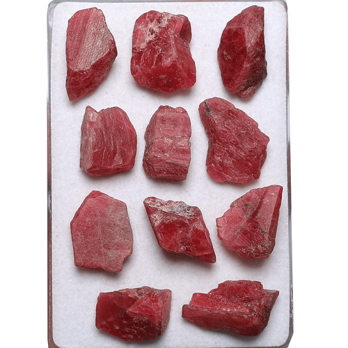 Rare Mineral 11 PC Natural Russian Rhodonite High Grade Raw Crystal Specimens - Imagen 3 de 13