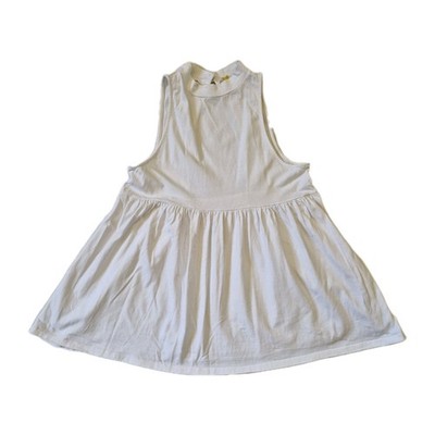 Free People Kleid Gr L 40 Urban Outfitters Minikleid Weiß Rückenfrei Ärmellos 
