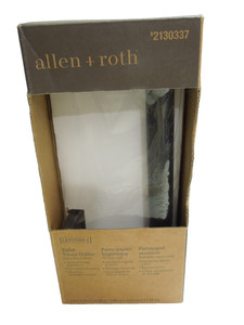 Allen + Roth Latitude 2 Toilet Paper Holder Matte Black Wall Mount Model 4243MXL