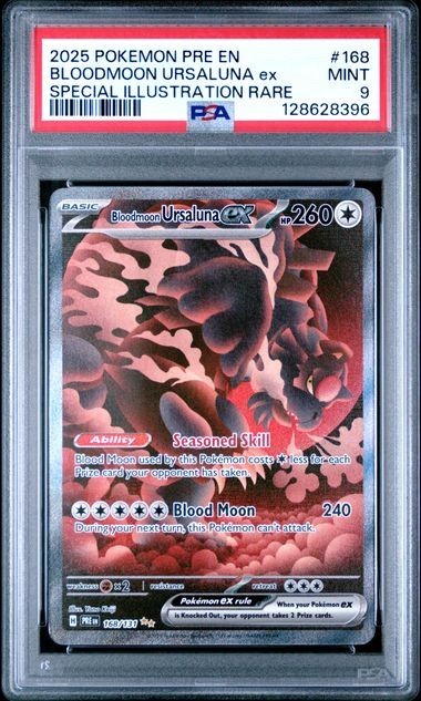 2025 POKEMON PRE EN-PRISMATIC EVOLUTIONS #168 BLOODMOON URSALUNA ex SIR