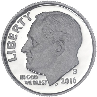 2016 S Roosevelt Dime Gem DCam Proof CN-Clad See Pics R978