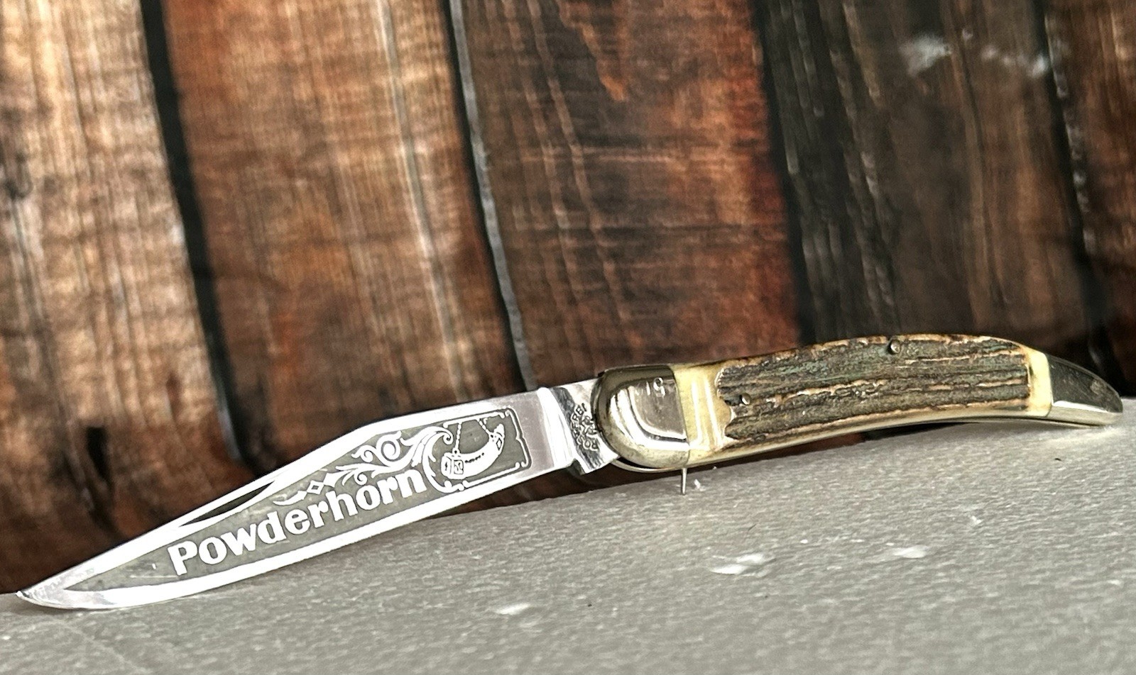 ROBT KLAAS KISSING CRANE GERMANY POWDERHORN KC12 STAG TOOTHPICK POCKET KNIFE