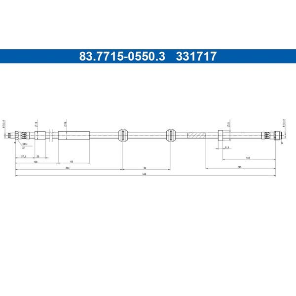 Bremsschlauch ATE 83.7715-0550.3 FüR Mercedes-Benz GLC-image