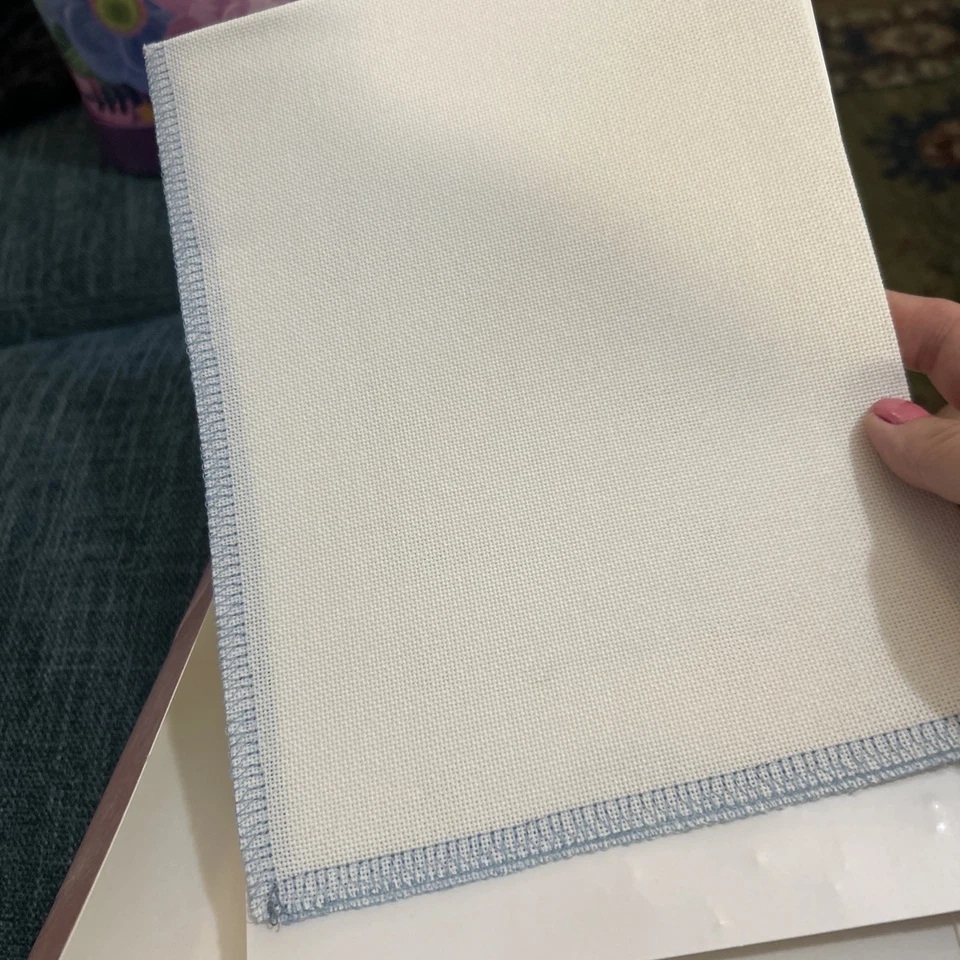 Tela de punto de cruz Tweistik antigua blanca 25 ct 14”x18” nueva en paquete sin abrir Foto 4 de 4