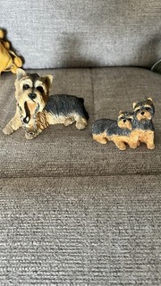 Yorkshire Terrier Ornaments Set Of 2 No Chips Or Cracks