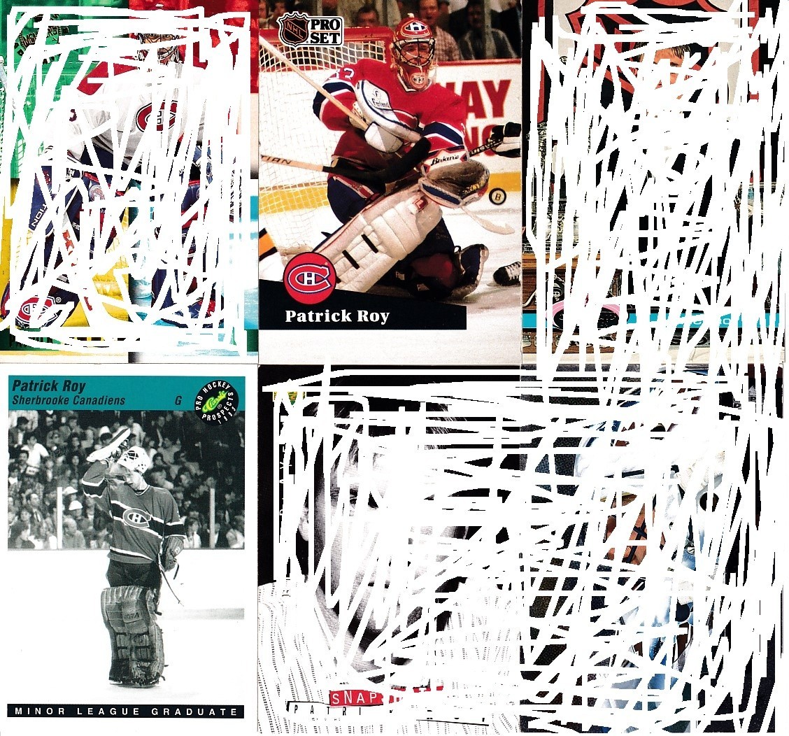 2 Patrick Roy Canadiens card 1991-92 Pro Set & 1993 Classic Pro Hockey Prospects