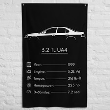 3.2 TL UA4 1999 Car Silhouette Flag 3x5 ft Garage Banner Man Cave Wall Decor