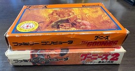 Famicom Goonies Goonies 2 (Konami) two set with box and manual
