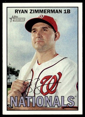 2016 Topps Heritage Ryan Zimmerman Washington Nationals #82