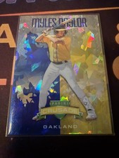 2024 Panini Crusade - Myles Naylor #8 Blue Cracked Ice Prizm (RC) Athletics