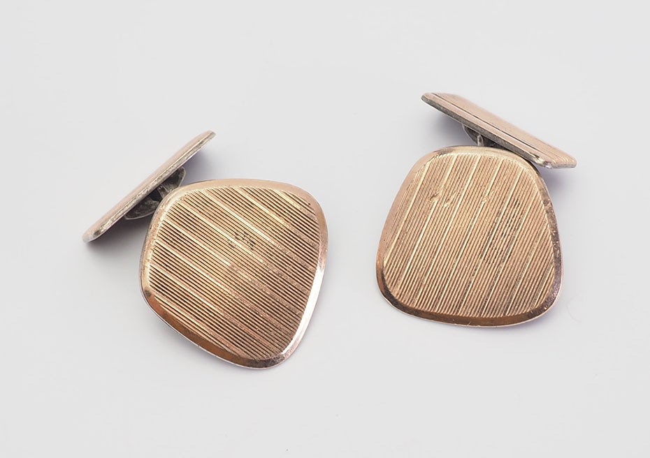 Vintage Art Deco style retro gold plated 830 silv… - image 1