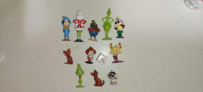 12 PCS/set  Movie How The Grinch Stole Christmas Ornaments Figure Toys