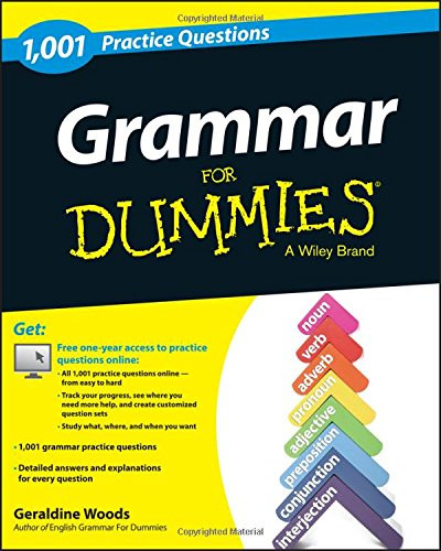 GRAMMAR FOR DUMMIES: 1,001 PRACTICE QUESTIONS (+ FREE By Geraldine ...