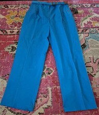 NEW NWT VTG Hunter's Glen womens 18 petites blue trousers belted 1980s fashion