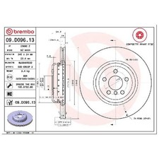 2x Brembo Scheibenbremse 26046538 hinten 34216860925 42431WAA01