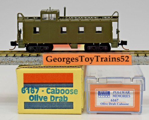 MTL MICRO-TRENES N SPEC RUN RECUERDOS DE POSGUERRA UNDEC OLIVE DRAB CABOOSE 6167 CON CAJA | Zustand: New