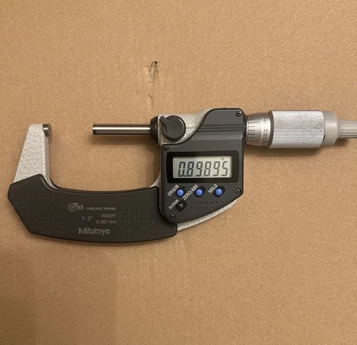 MITUTOYO 293-345-30 1-2" IP65 .0005" GRAD DIGITAL MICROMETER