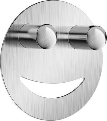 Stainless Steel Smiley Face Dish Sponge Holder, Silver Sink Caddy Organizer Stor