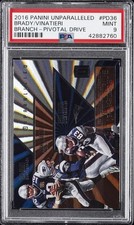 2016 #PD36 ADAM VINATIERI/DEION BRANCH/TOM BRADY PSA 9