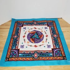 Vintage Wamcraft Southwestern Native American Print Bandana Made In USA
