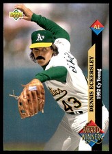 Dennis Eckersley 1993 Upper Deck #489 Athletics MLB READ FREE SHIP AutographDen