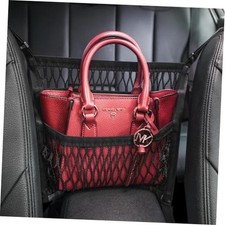 Car Organizer Between Front Seats, Purse Holder, Dog Barrier, Mesh Net Bag 