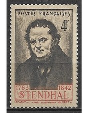 Timbres YT 550 MI 561 Henry BEYLE dit STENDHAL 1942 Neuf *