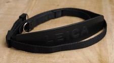 Leica OEM Black Camera Neck Strap with Lugs For M2 M3 M4 M5 M6 M7 M8 M9 M10