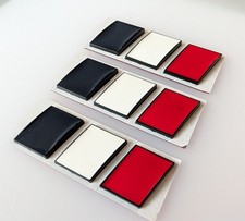 3 France French Tricolore Flag Black Badges for Cars Moped Bikes Quads Motorbike