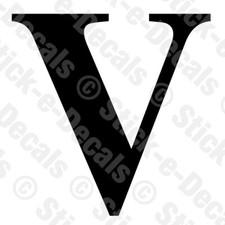 Roman Numeral V Vinyl Die Cut Decal Sticker - Number 5 Five