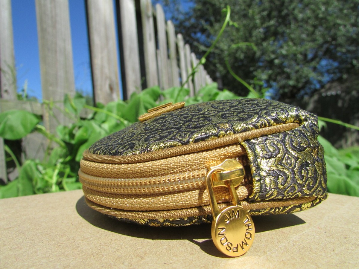 Jim Thompson Silk Gold & Black Evening Small Mini Handbag