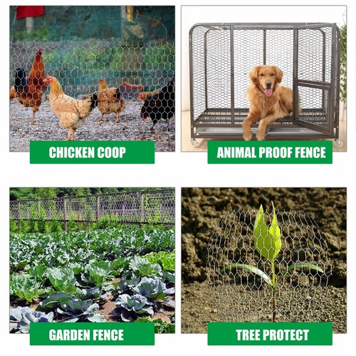 72 Zoll × 150 Fuß 2 Zoll Löcher verzinktes Geflügelnetz - Metallzaun / Hühnerdraht - Bild 6 von 15